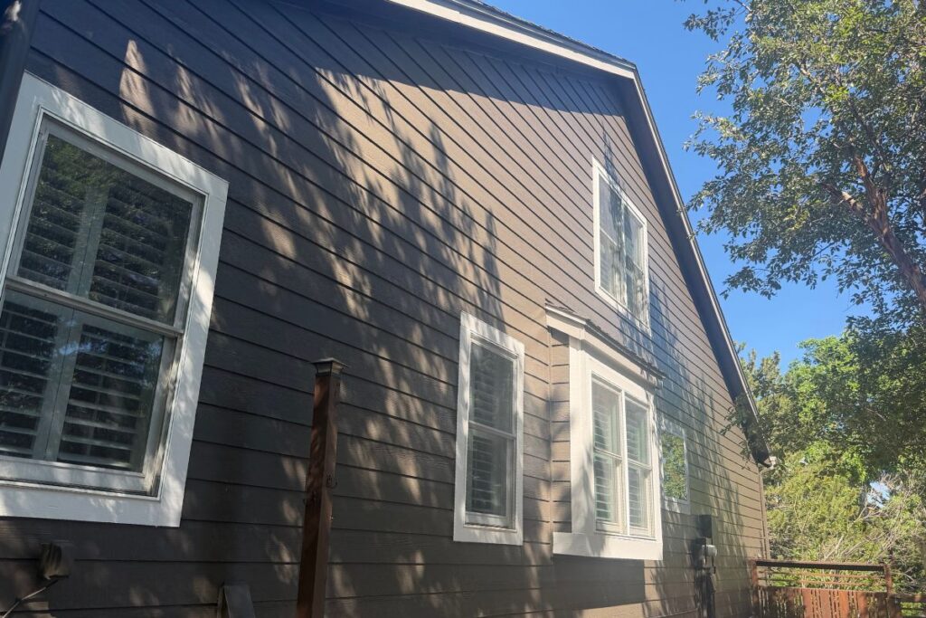 Side of Littleton House After Exterior Painting
