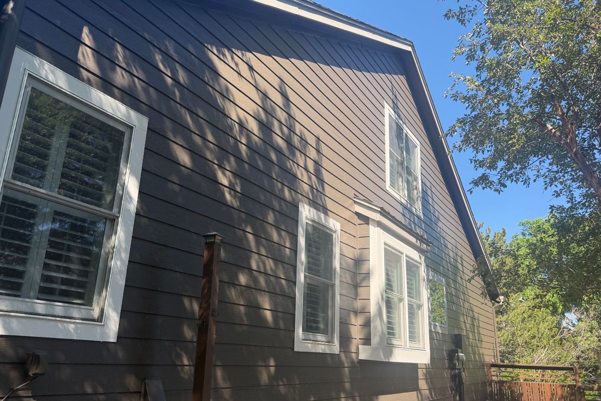Side of Littleton House After Exterior Painting