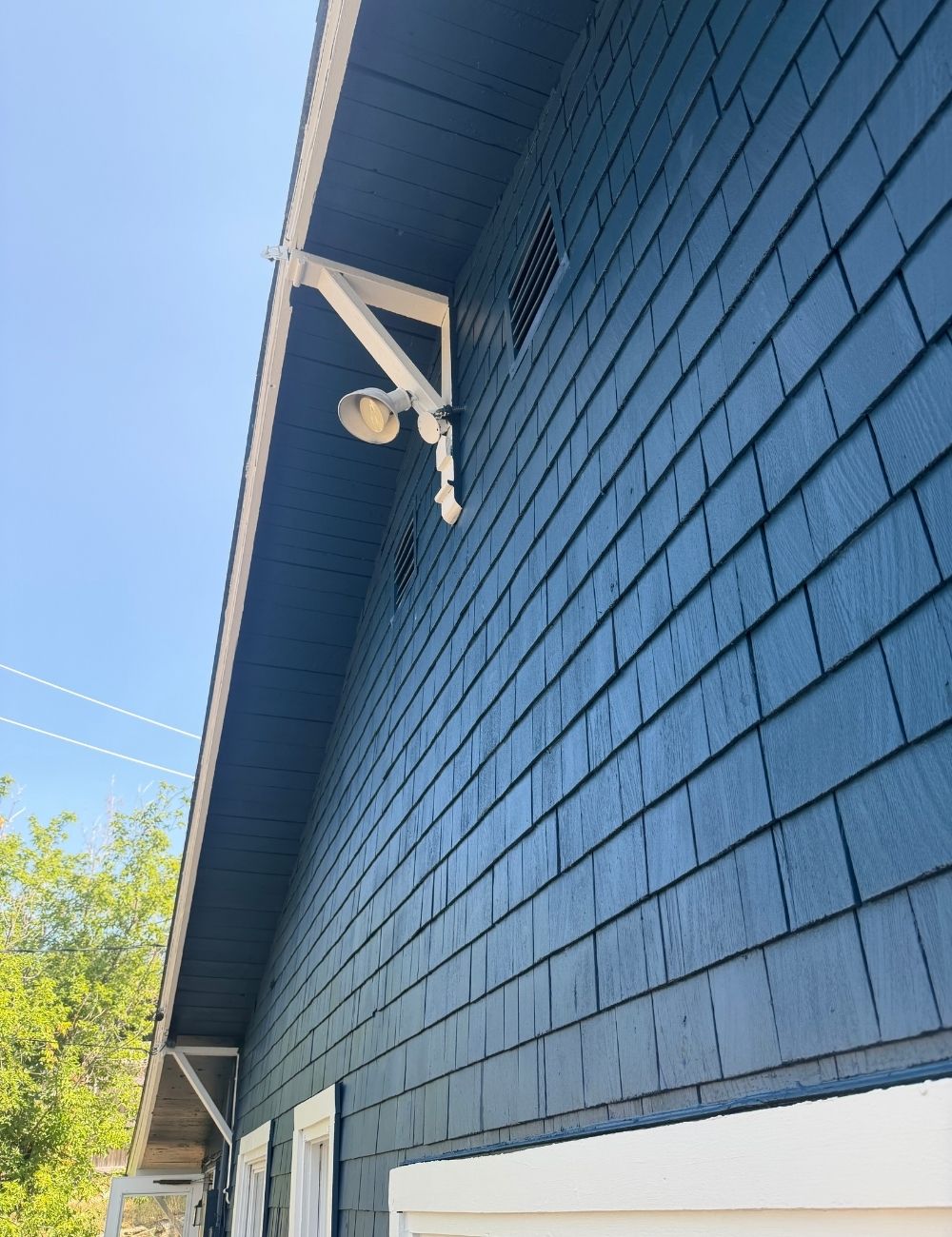 Blue Cedar Siding Exterior Painting