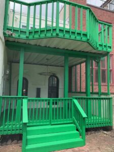Green Exterior Painted House in Main Line, PA