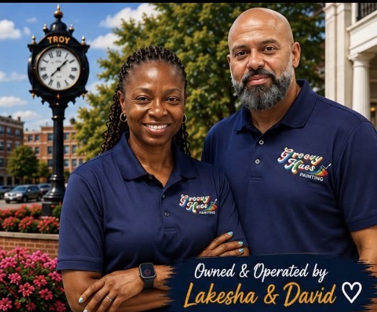 Groovy Hues Painting of Troy Owners | Lakesha & David Selvaraj
